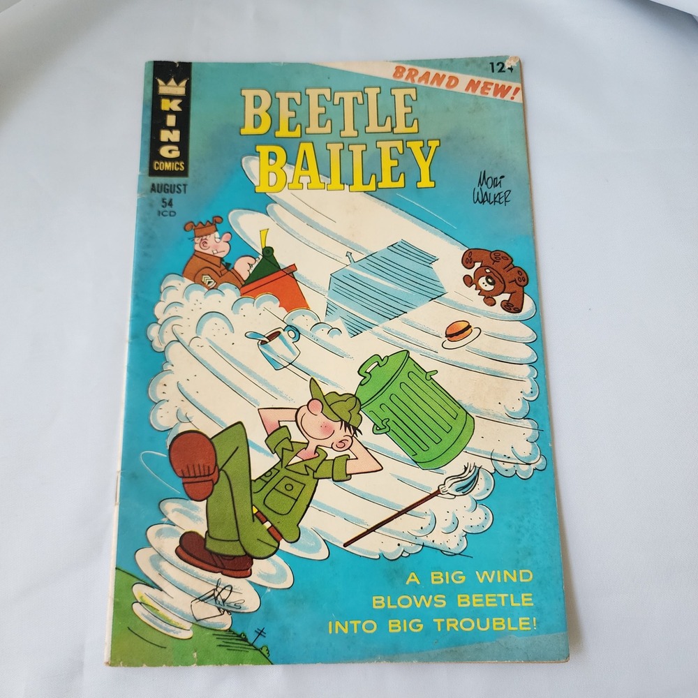 Beetle Bailey Comics August #54 King Comics Mort Walker Vintage Comic Book VG